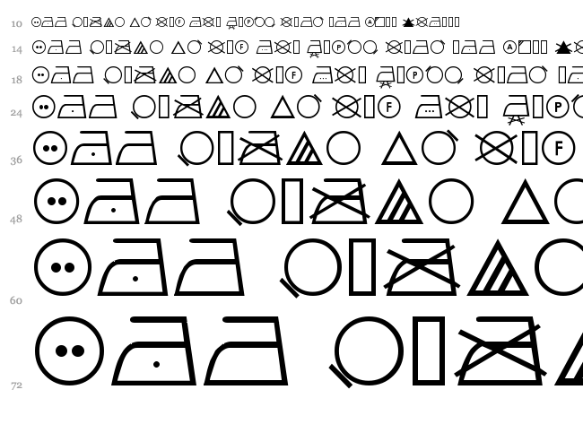 SL Wash font waterfall